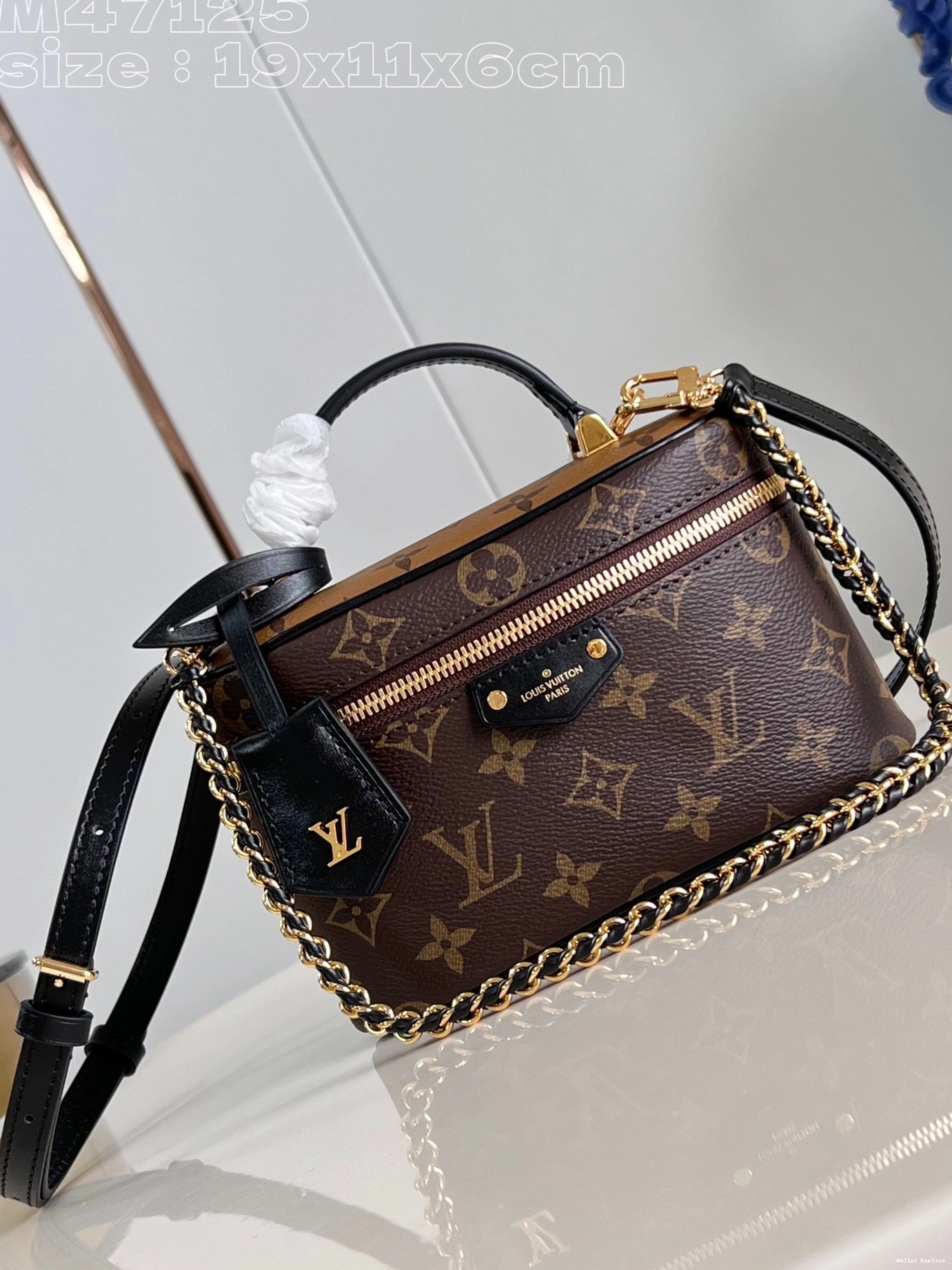 Cheap x Pouch-19 6.5 CM Vanity LOUIS Chain VUITTON x 11.5 0724